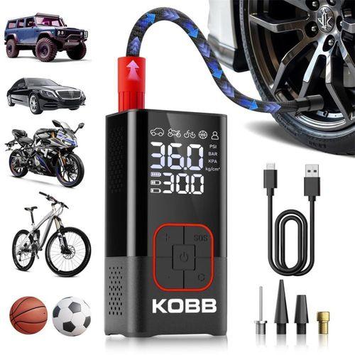 KOBB KB412 Li-ion Şarjlı 150 PSI Dijital Göstergeli Akıllı Lastik Şişirme Pompası+ Powerbank + SOS + Led Lamba