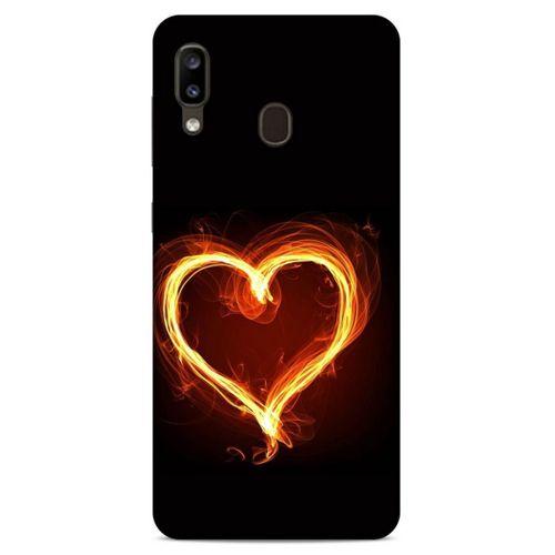 Lopard Samsung Galaxy A20 Uyumlu Kılıf FireX (24) Darbe Emici Kılıf Ateşli Kalp