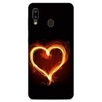 Lopard Samsung Galaxy A20 Uyumlu Kılıf FireX (24) Darbe Emici Kılıf Ateşli Kalp