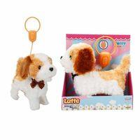 HAPPY JUNIOR Peluş Yürüyen Sesli Köpek Latte  - FT-B023