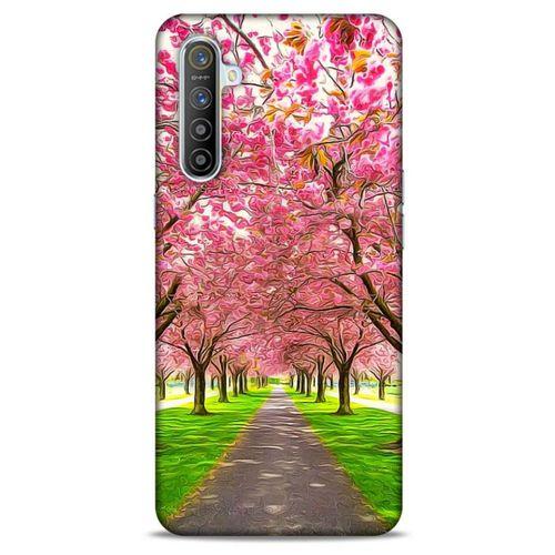 Lopard Oppo Realme XT Uyumlu Kılıf Bahar (42) Rugged Armor Kılıf Pembe Ağaç