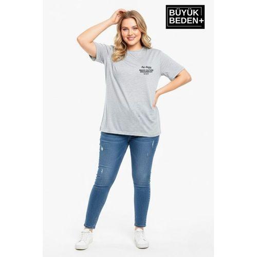 Süperlife Kadın Büyük Beden Chef s Selection Baskılı 3xl-6xl Bisiklet Yaka Tshırt SPR25BTSK510-04