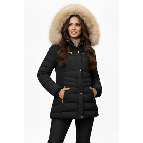 Kadın Spor Kapüşonlu İçi Peluş Mont M5306 BGL-ST04891