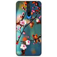 Lopard Xiaomi Redmi K30 Uyumlu Kılıf Bahar (45) Liquid Air Kılıf Beyaz Pembe Çiçek