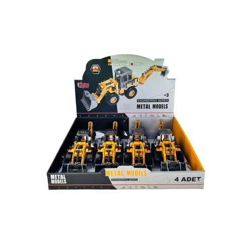 Eğitici Oyuncak SZT-8881 SÜRTMELİ 1 55 METAL İNŞAAT ARACI KAZICI YÜKLEYİCİ