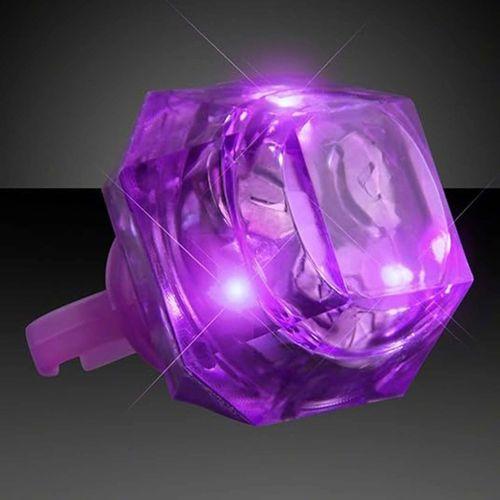 Kristal Tasarımlı Led Işıklı Mor Yüzük