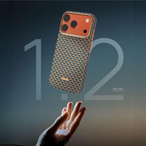Apple iPhone 17 Pro Max Kılıf M-safe Şarj Özellikli Raptic Aramid Skin Origin Serisi Karbon Kapak