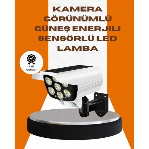Solar Şarjlı Kamera Tasarımlı Led Duvar Lambası Hareket Sensörlü Dış Mekan Aydınlatma