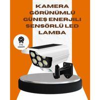 Solar Şarjlı Kamera Tasarımlı Led Duvar Lambası Hareket Sensörlü Dış Mekan Aydınlatma