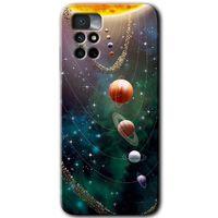 Redmi Note 11 4G Kılıf HD Desen Baskılı Arka Kapak - Cosmos + Kırılmaz Cam