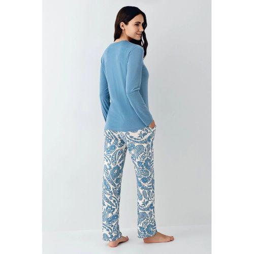 Pierre Cardin 9075-s Kadın Uzun Kol Pijama Takım