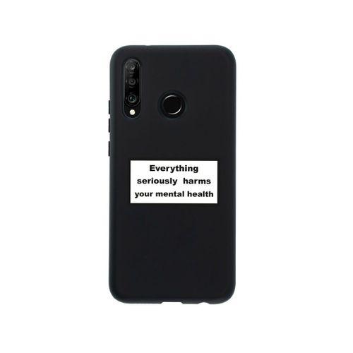 Huawei P30 Lite Everythink Premium Silikonlu Siyah Telefon Kılıfı