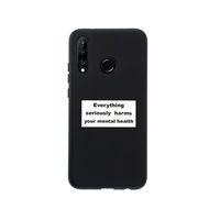 Huawei P30 Lite Everythink Premium Silikonlu Siyah Telefon Kılıfı