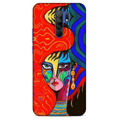 Lopard Xiaomi Redmi 9 Uyumlu Kılıf Sürreal Yüzler ♀ (10) Full Koruma Kılıfı Desenli
