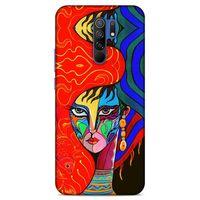 Lopard Xiaomi Redmi 9 Uyumlu Kılıf Sürreal Yüzler ♀ (10) Full Koruma Kılıfı Desenli