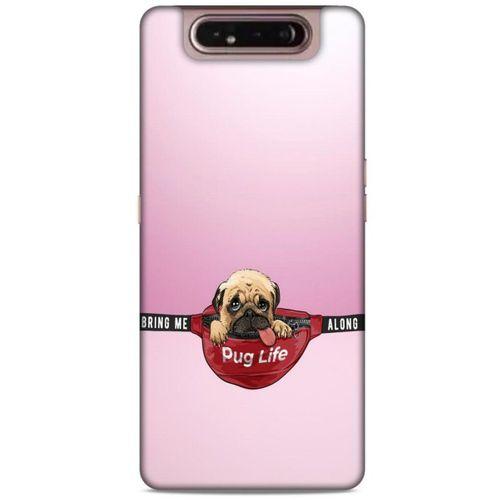 Samsung Galaxy A80 Kılıf Köpek Kıyafetleri (5) Koruma Kabı Yavru Pug Çanta