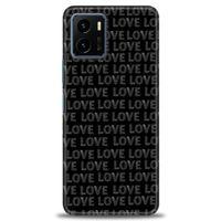 Vivo Y32 Kılıf HD Baskılı Kılıf - Black Love + Tam Ekran Koruyucu