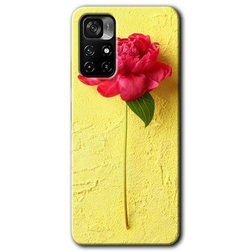 Redmi Note 11T Kılıf HD Desen Baskılı Arka Kapak - Kırmızı Gül