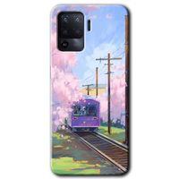 Oppo Reno 5 Lite Kılıf Baskılı Arka Kapak - Rails Paint +Tam Ekran Koruyucu