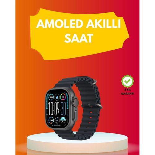 Amoled Ekran 49mm Ultra Tasarım 3 Kordonlu Akıllı Saat