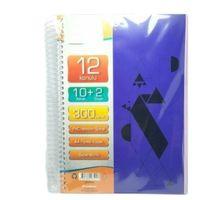 SİMPLUS A4 10+2 300 Yaprak PLASTİK KAPAK SPİRAL AYRAÇLI DEFTER ( Kapak Rengi Stoktan Rastgele ! )
