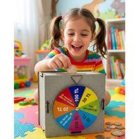 Eğlenceli Para Biriktirme Kumbarası Şans Çarklı Tasarım