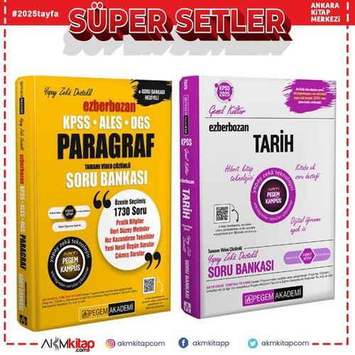 Pegem KPSS Ezberbozan Paragraf ve Tarih Soru Bankası Seti 2 Kitap