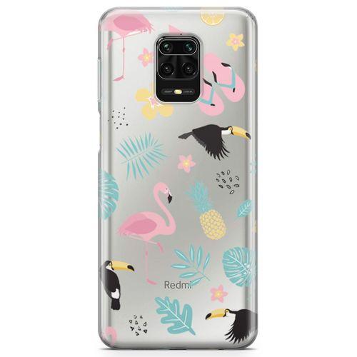 Xiaomi Redmi Note 9 Pro Kılıf Tropik Hayatlar Arka Kapak Koruma Desenli Full Koruyucu