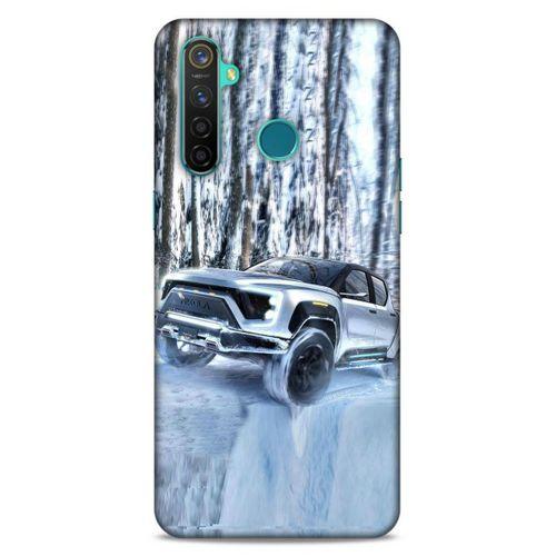 Lopard Oppo Realme 5 Pro Uyumlu Kılıf PickUpX (46) Core Armor Kılıf Gümüş