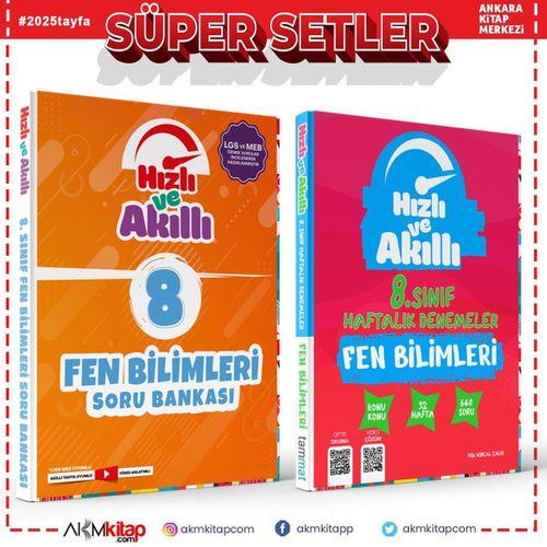 Tammat 8.Sınıf Fen Bilimleri Hızlı ve Akıllı Soru Bankası ve Haftalık Deneme Seti 2 Kitap