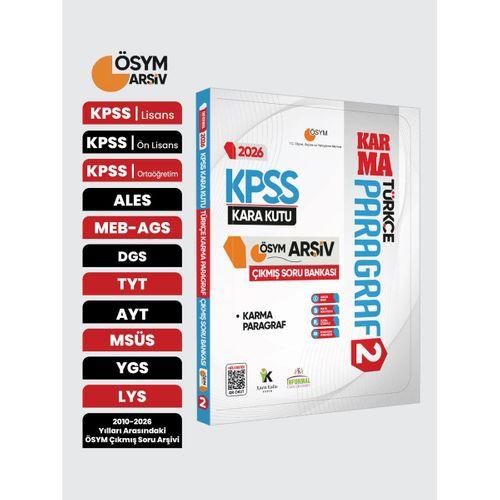 2026 KPSS Türkçenin Kara Kutusu PARAGRAF 2 KARMA ÖSYM Çıkmış Soru Bankası Konu Özetli Çözümlü