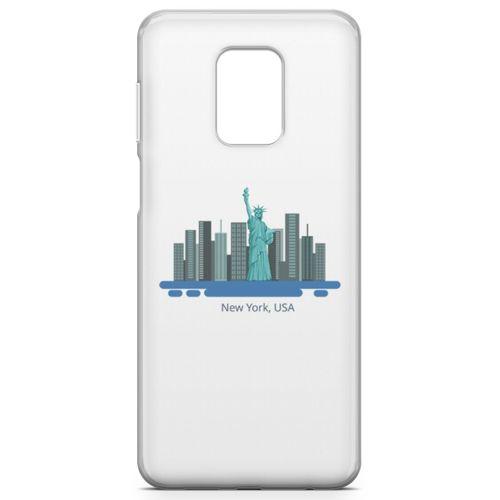 Xiaomi Redmi Note 9s Kılıf New York Amerika Arka Kapak Koruma Desenli Full Koruyucu