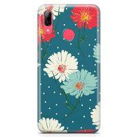 Huawei Y7 Prime 2019 Kılıf Karlı Çiçekler Arka Kapak Koruma Desenli Full Koruyucu