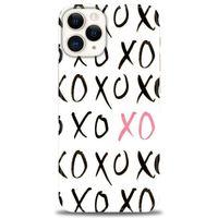 iPhone 12 Pro Kılıf HD Baskılı Kılıf - XOXO + Tam Ekran Koruyucu