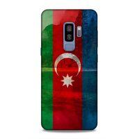 Samsung Galaxy S9 Plus Uyumlu Kılıf Azarbaijan (43) Thin Fit Kılıf Bayrak Manzara