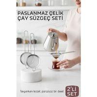 Klasik Çay Süzgeci 304 Paslanmaz Çelik 2 ADET 721306