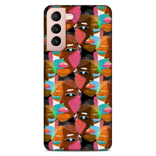 Lopard Samsung Galaxy S21 Uyumlu Kılıf Sürreal Yüzler ♀ (7) Telefon Kılıfı Baskılı