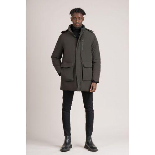 Regular Fit Çıkartılabilir Kapşonlu Suya Dayanıklı Konforlu Termal Kaban