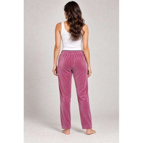 Kadın Tek Alt Pijama Pantolonu - Düz Renk, Pembe