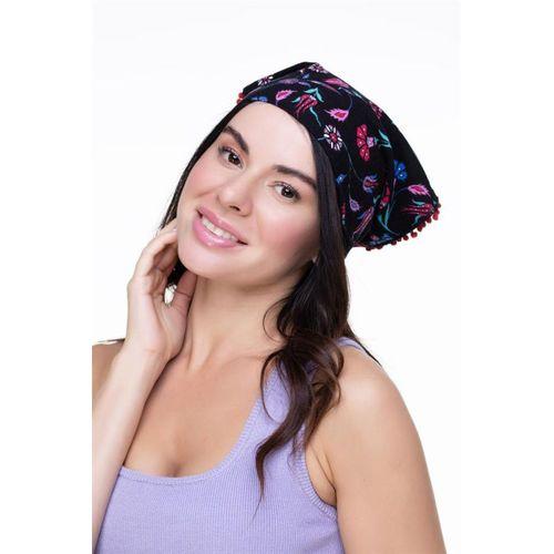 Pazen Bandana Çini Desen Siyah Syh