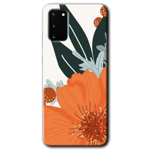 Potkal Hediye Fabrikası Samsung Galaxy S20 Kılıf HD Desen Baskılı Arka Kapak - Portakal Çiçeği