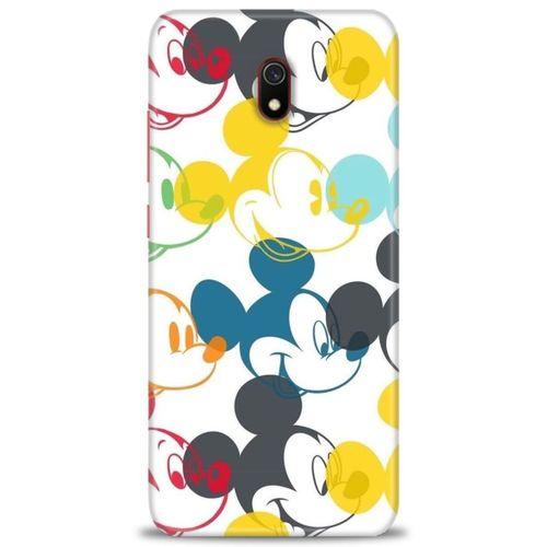 Xiaomi Redmi 8A Kılıf HD Baskılı Kılıf - Renkli Mickey Mouse + Tam Ekran Koruyucu