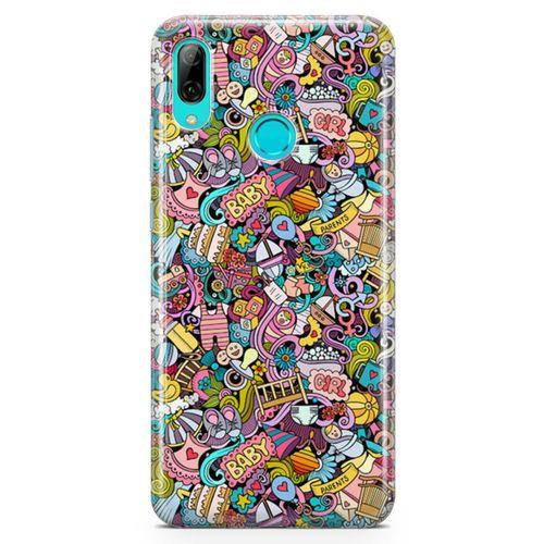 Huawei Y9 2019 Kılıf Kız Bebek Giyim Doodle Arka Kapak Koruma Desenli Full Koruyucu