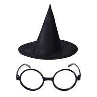 Harry Potter Şapkası Ve Gözlüğü Siyah Renk