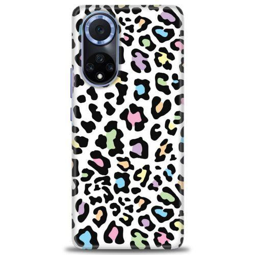 Huawei Nova 9 Kılıf HD Baskılı Kılıf - Renkli Leopar + Tam Ekran Koruyucu