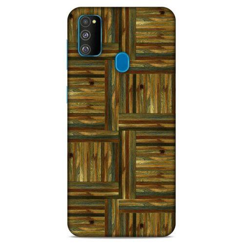 Lopard Samsung Galaxy M30s Uyumlu Kılıf Wood'X (47) Crystal Flex Kılıf Baskılı