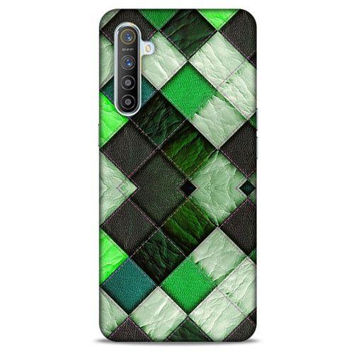 Oppo Realme XT Kılıf Patchwork (17) Tasarım Kılıf Fıstık Yeşili