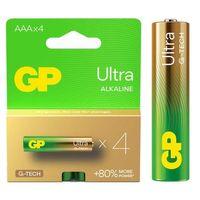 GP Ultra Alkalin AAA LR03 İnce Kalem Pil G-Tech (4'lü Paket)