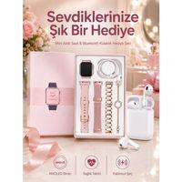 3 Kordonlu Dokunmatik Ekran Akıllı Saat Ve 2 nesil Kablosuz Bluetooth Kulaklık Anc enc