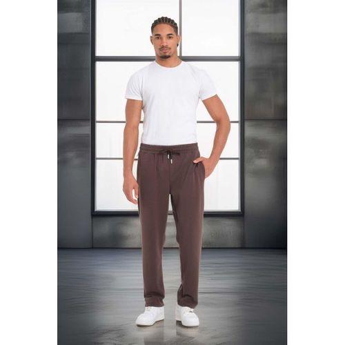 Scuba Modal Kumaş Relaxed Fit Erkek Eşofman Altı Pantolon - Kahve